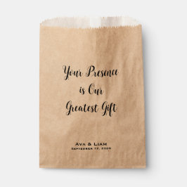 Bolsa De Papel Su presencia es nuestro mejor regalo