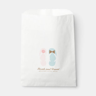 Bolsa De Papel Su y su Flip Flops Beach Wedding