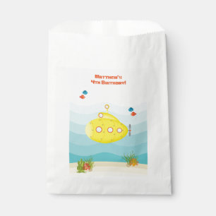 Bolsa De Papel Submarino Amarillo Mar Profundo