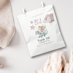 Bolsa De Papel Sueño de Cuento de Hadas Dragón Rosa Princesa Baby
