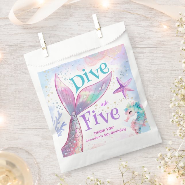 Bolsa De Papel Sumergirse en cinco sirenas (Cortado)