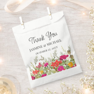 Bolsa De Papel Summer Floral Garden Wildflowers Boda Gracias