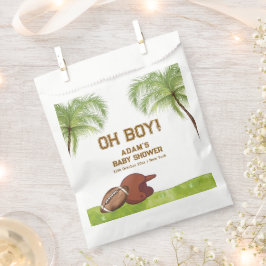 Bolsa De Papel Summer Plam Tree Football Sport Boy Baby Shower
