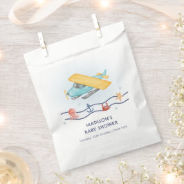 Bolsa De Papel Summer Travel Adventure Sea Airplane Baby Shower