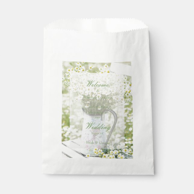 Bolsa De Papel Summerfield Daisies Chamomile Flower Boda (Anverso)