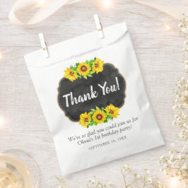 Bolsa De Papel Sunflower Chalkboard Country Farmhouse Gracias