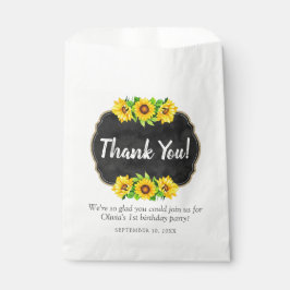 Bolsa De Papel Sunflower Chalkboard Country Farmhouse Gracias