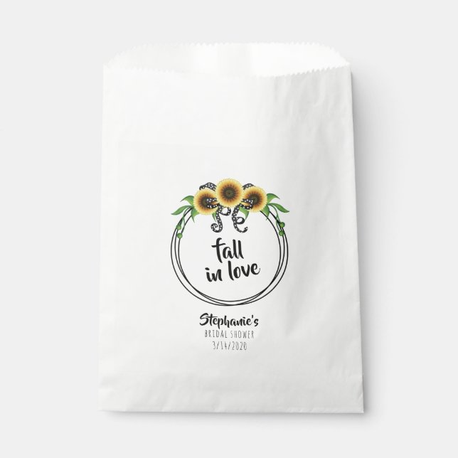 Bolsa De Papel Sunflower Wreath Bridal Shower (Anverso)