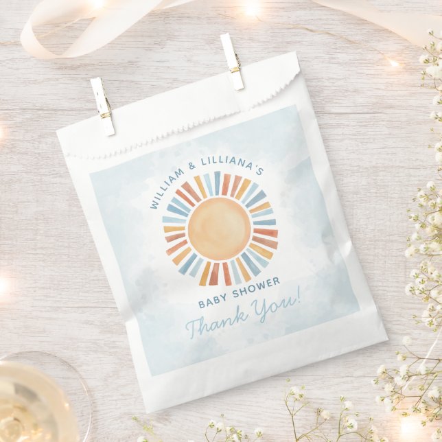 Bolsa De Papel Sunshine Baby Shower Gracias (Cortado)