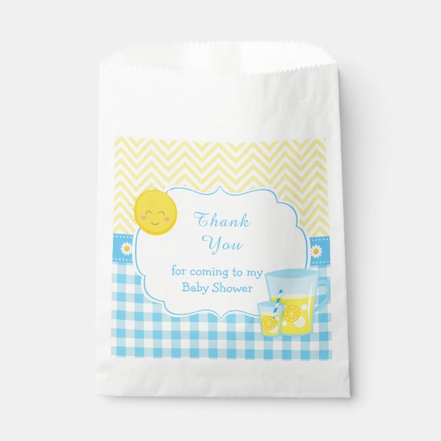 Bolsa De Papel Sunshine & Lemonade Blue & Yellow (Anverso)