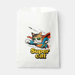 Bolsa De Papel Super Gato Vuela con Pescado 