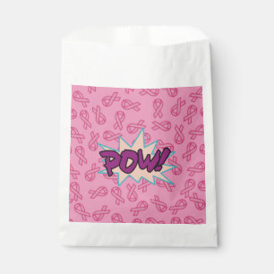 Bolsa De Papel Súper Héroe del Cáncer de Seno