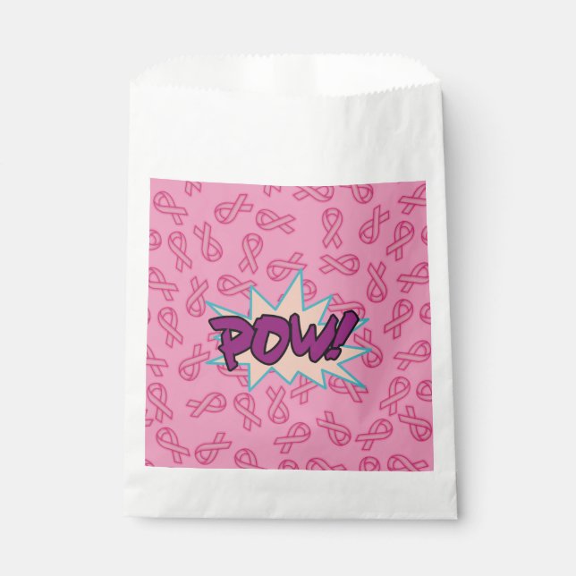 Bolsa De Papel Súper Héroe del Cáncer de Seno (Anverso)