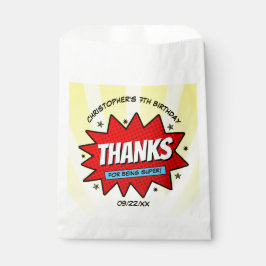 Bolsa De Papel Superheroína cómic cualquier cumpleaños de edad