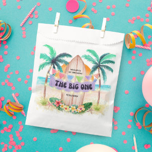 Bolsa De Papel Surf y mar Cumpleaños del tema Big One Beach