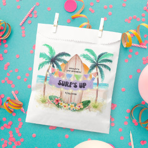 Bolsa De Papel Surf y mar Fiesta de cumpleaños de Surf Up Beach