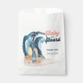Bolsa De Papel Surf's Up | Bebé De Playa A Bordo Baby Shower