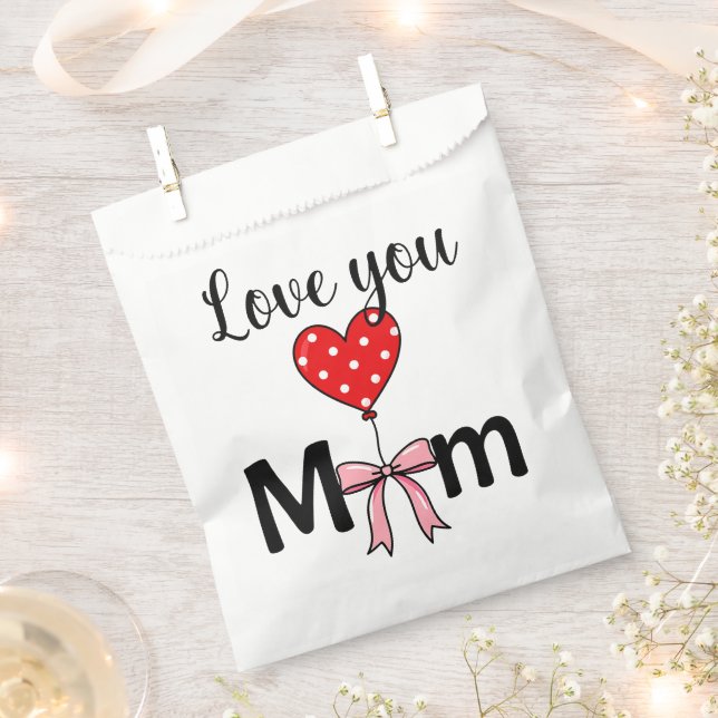 Bolsa De Papel Sweet and stylish “Love You Mom” (Cortado)