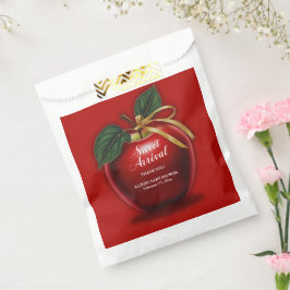 Bolsa De Papel Sweet Arrive Red Apple Baby Shower