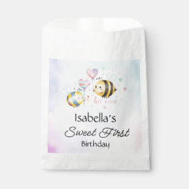 Bolsa De Papel Sweet Bee First Birthday Personalized