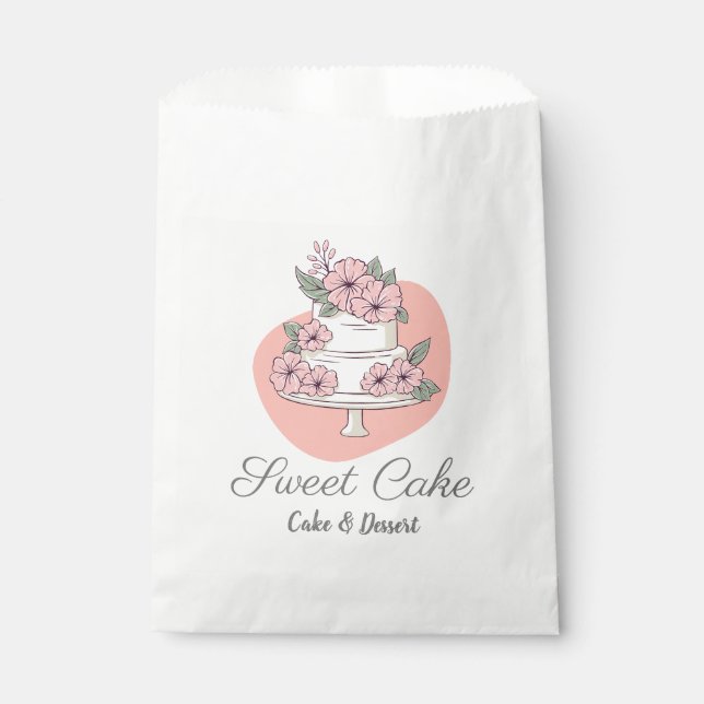 Bolsa De Papel Sweet Cake Bakery Cake & Dessert Logo (Anverso)