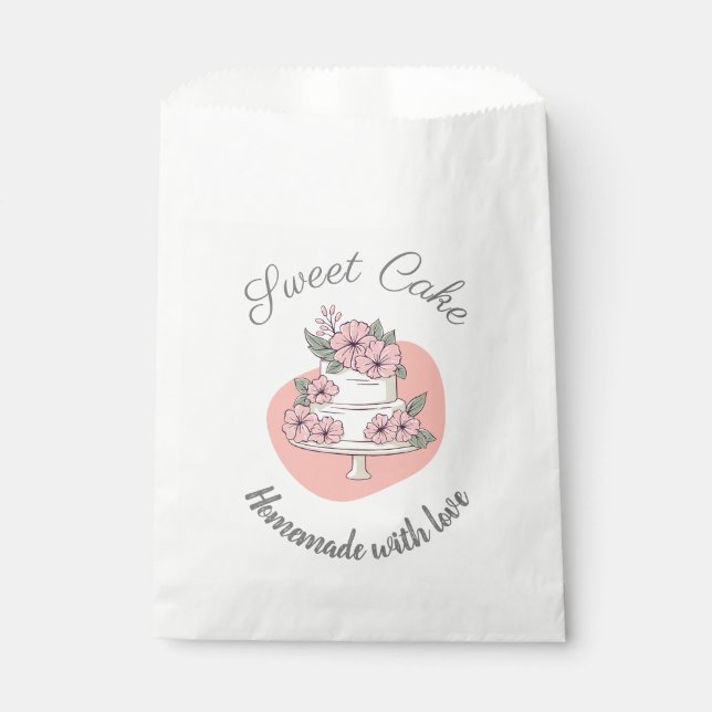 Bolsa De Papel Sweet Cake Bakery Logo Paper Bags (Anverso)