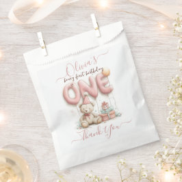 Bolsa De Papel Sweet First Birthday with Teddy Bear 