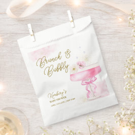 Bolsa De Papel Sweet Floral Champagne Brunch Bubbly Baby Shower