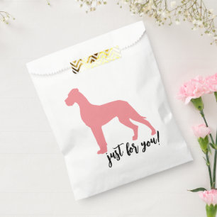 Bolsa De Papel Sweet Great Dane corazón Favor Bag