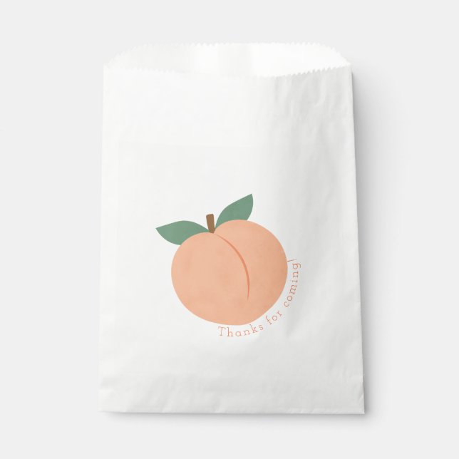 Bolsa De Papel Sweet Little Peach Baby Shower (Anverso)