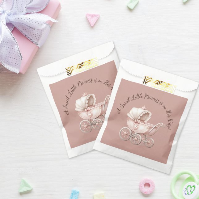 Bolsa De Papel Sweet Little Princess Baby Shower (Sweet Little Princess Baby Shower Favor Bags)