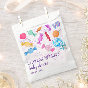 Bolsa De Papel Sweet Lollipops Candy Land Baby Shower