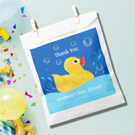 Bolsa De Papel Sweet Rubber Ducky Bubbles Baby Shower Gracias