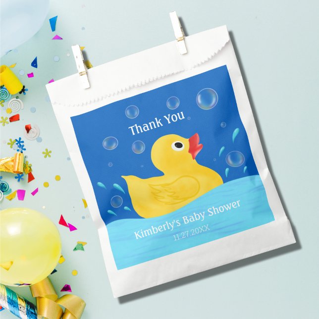 Bolsa De Papel Sweet Rubber Ducky Bubbles Baby Shower Gracias (Subido por el creador)