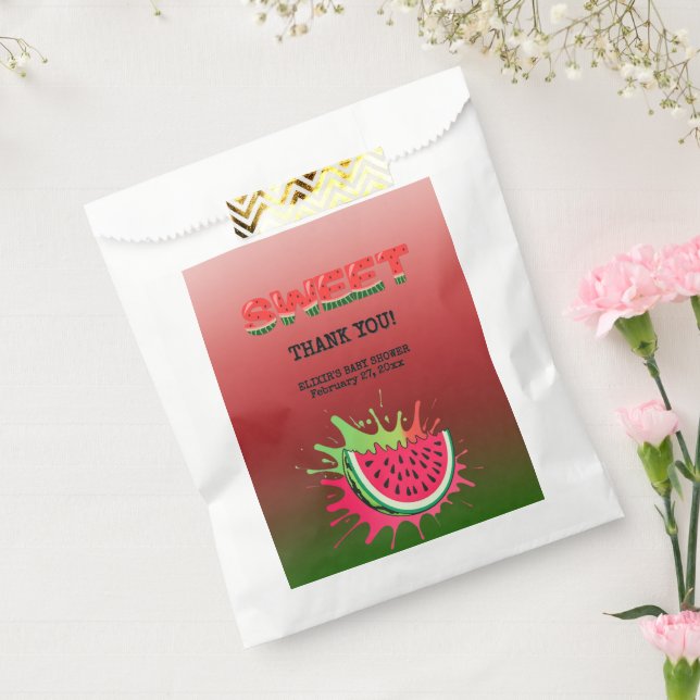 Bolsa De Papel Sweet Watermelon Baby Shower (Sellado)