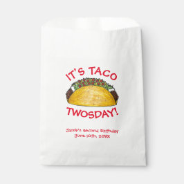 Bolsa De Papel Taco TWOSday Martes 2 cumpleaños Fiesta Fiesta