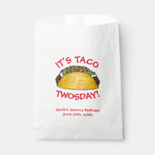 Bolsa De Papel Taco TWOSday Martes 2 cumpleaños Fiesta Fiesta
