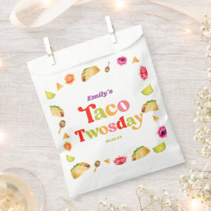 Bolsa De Papel Taco Twosday Taco Martes, 2° cumpleaños Fiesta