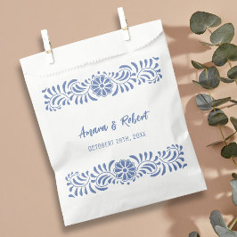 Bolsa De Papel Talavera azul mexicana