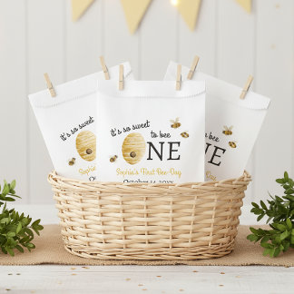 Bolsa De Papel Tan Dulce Ser Una Abeja Cumpleaños Uno Panal