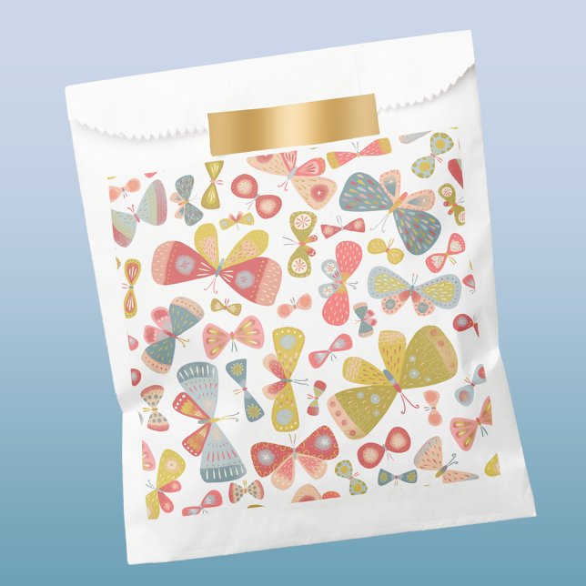Bolsa De Papel Tango de mariposa (Butterfly pattern fun favor bag)