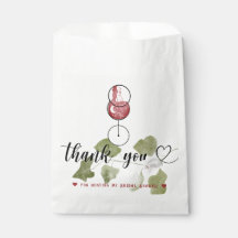 Tarjeta de agradecimiento a Wine Tasting Bridal Sh