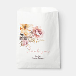 Bolsa De Papel Tarjeta de chica de bebé color azul rosa