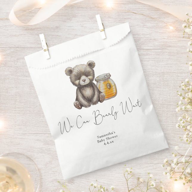 Bolsa De Papel Tarro de miel y osito de peluche - Podremos espera (Cortado)