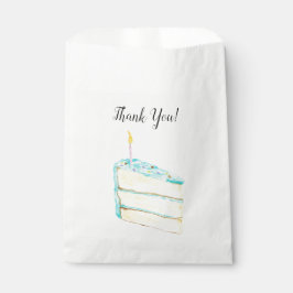 Bolsa De Papel Tarta de Cumpleaños Agradecimiento Acuarela