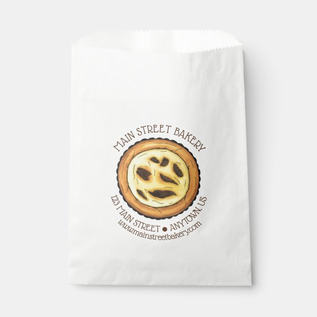 Bolsa De Papel Tarta de huevo de crema pastelera portuguesa Pasté (Anverso)