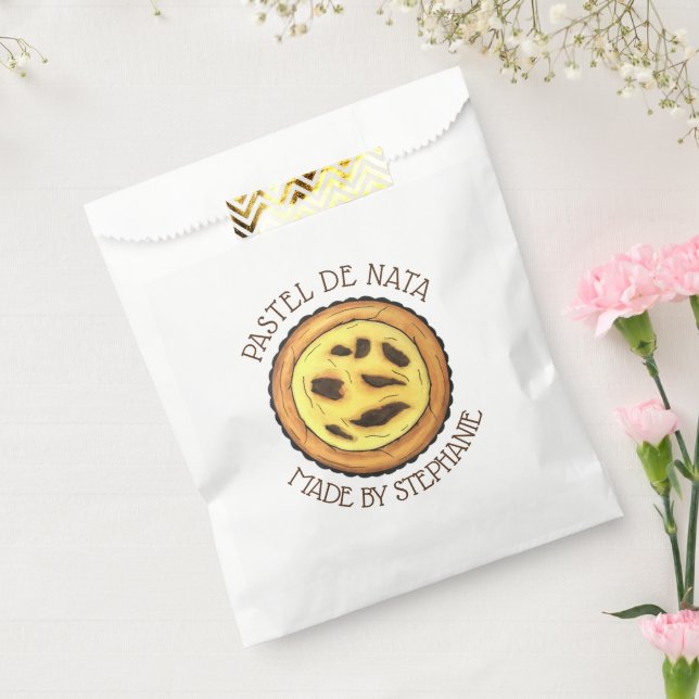 Bolsa De Papel Tarta de huevo de crema pastelera portuguesa Paste (Sellado)