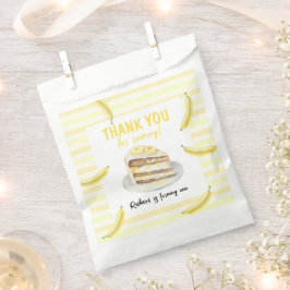 Bolsa De Papel Tarta de plátano con acuarela Cumpleaños Gracias
