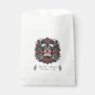 Bolsa De Papel Tatuaje de corazón de esqueleto de amor verdadero 