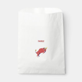 Bolsa De Papel Tauro rosa, zodiaco, impresión de signo zodiacal